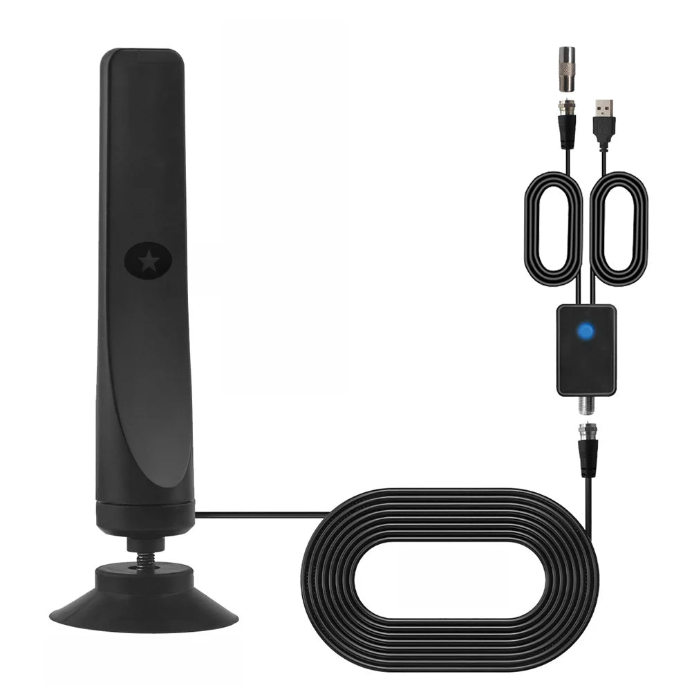 TV Digital Antenna with Signal Booster HD Antenna Support 4K 1080P VHF/UHF TV Antenna 25DBI 50 Miles Range for Smart Digital TV