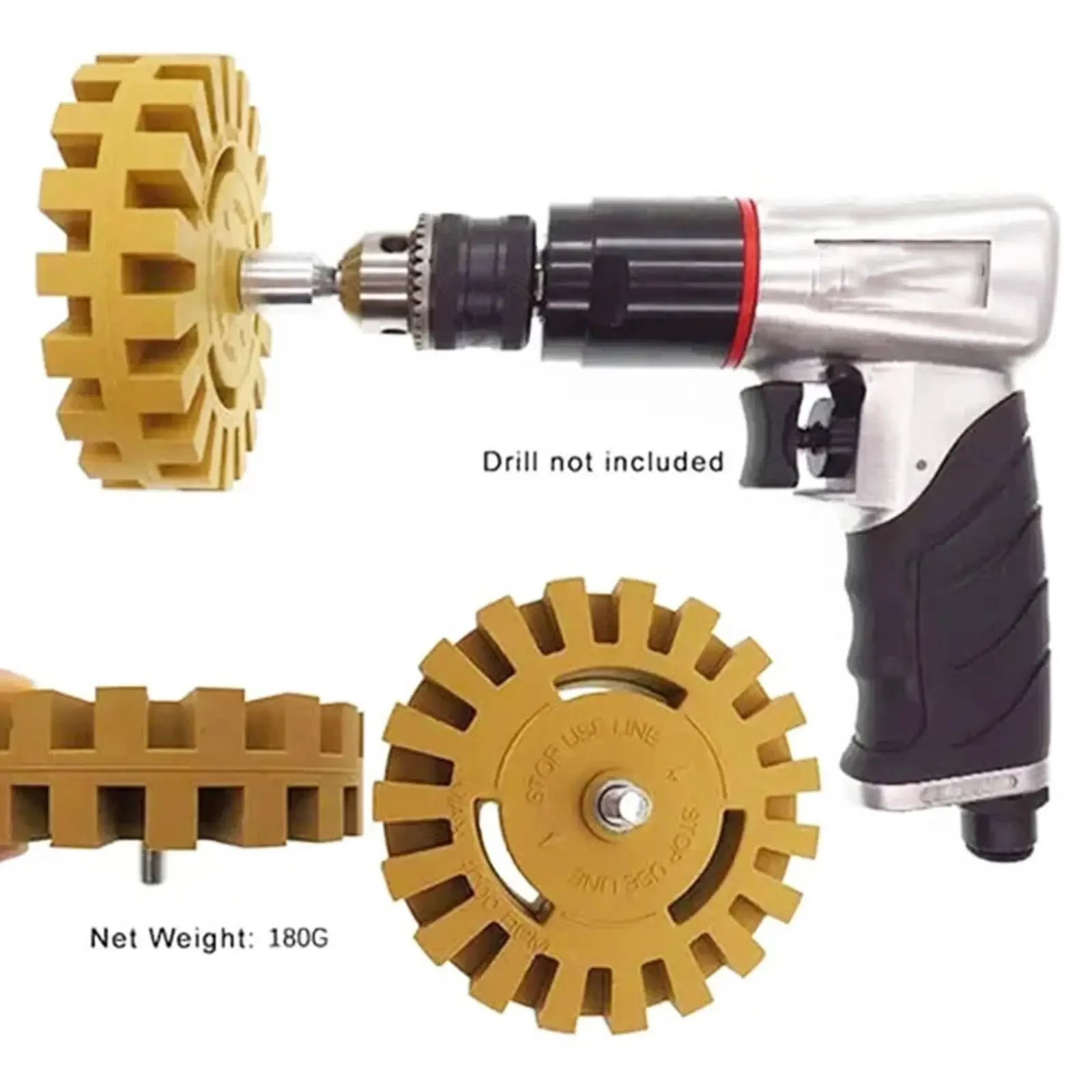 Car Pneumatic Rubber Eraser Wheel Pad Rubber Disk Decal Eraser Wheel Car Sticker Remover Paint Cleaner Car Polish Auxiliary Tool