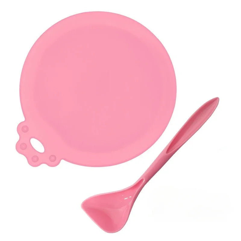 Reusable Silicone Pet Can Cover Fresh-keeping Cover with Spoon Sealing Cover Cat and Dog Food Storage Tank Cover Pet Supplies
