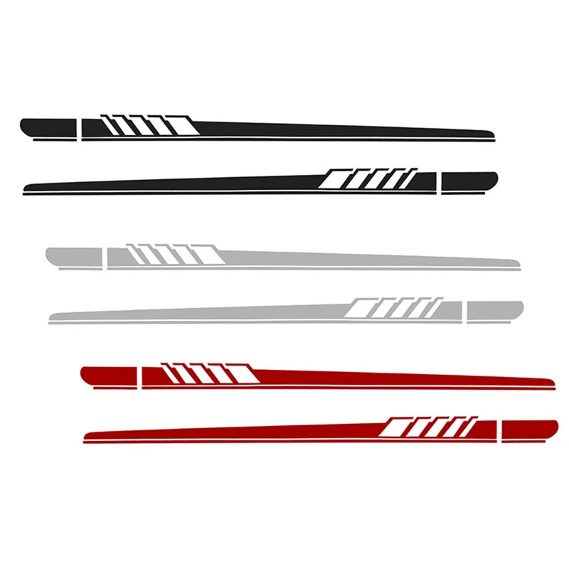 1 Pair Car Side Body Decals Racing Stripes Vehicle Cars Universal Stickers Exterior Decorations Accessories Supplies