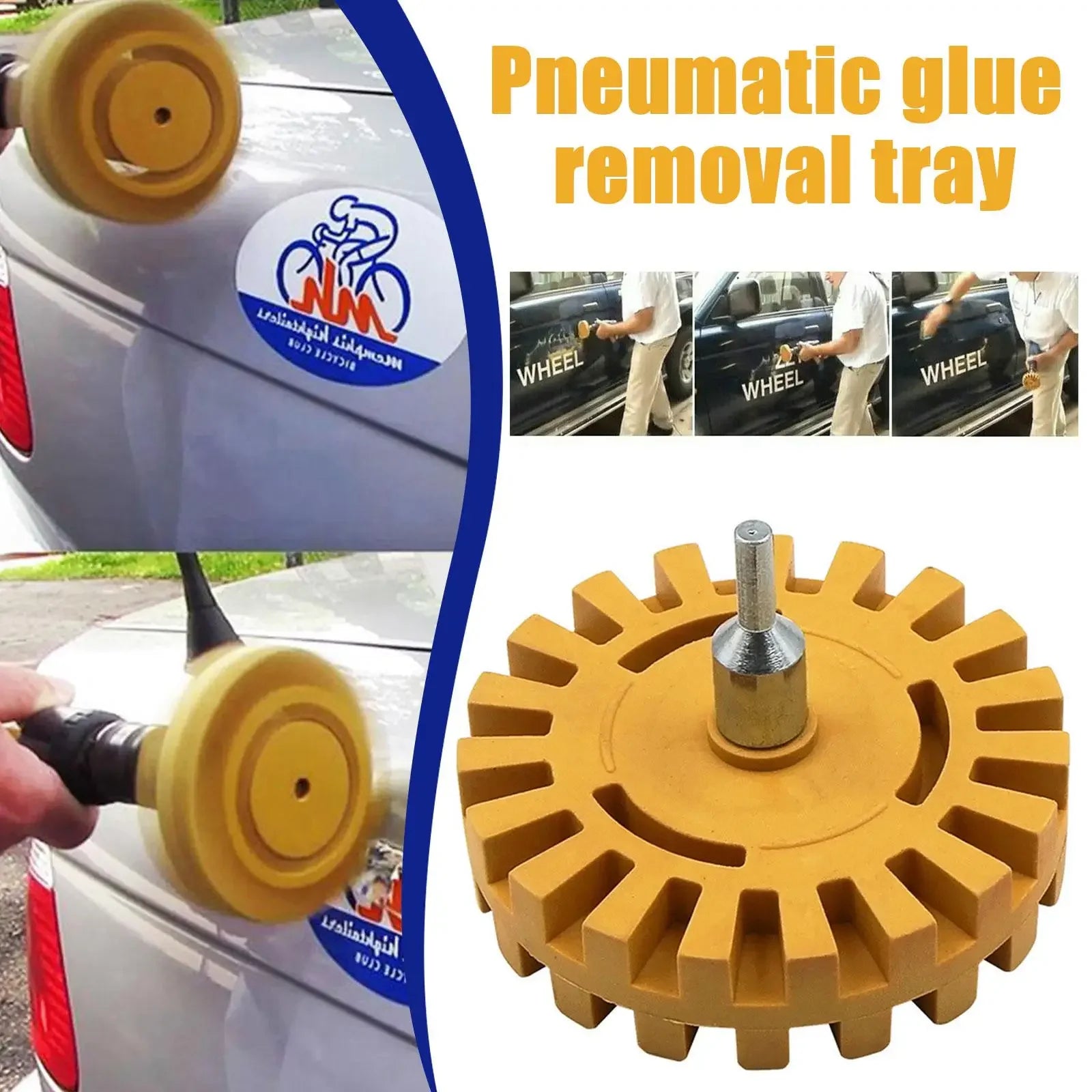 Car Pneumatic Rubber Eraser Wheel Pad Rubber Disk Decal Eraser Wheel Car Sticker Remover Paint Cleaner Car Polish Auxiliary Tool