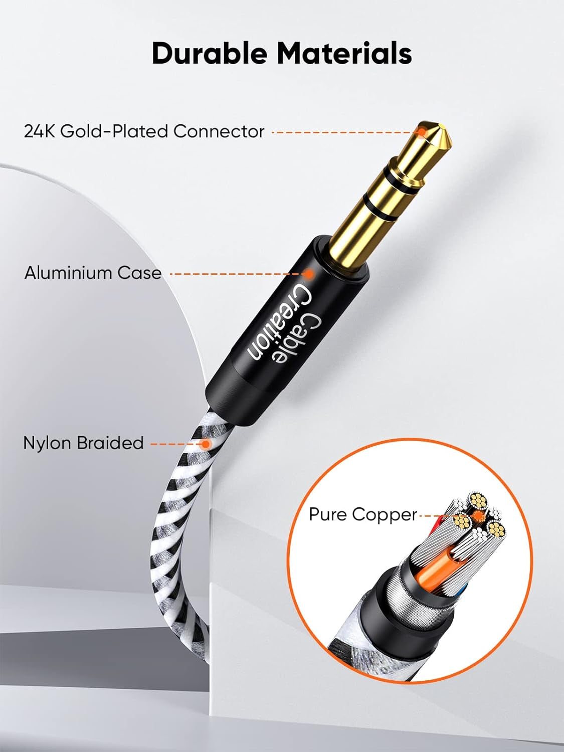 3.5Mm Headphone Extension Cable, 3.5Mm Male to Female Stereo Audio Cable for Phones, Headphones, Speakers, Tablets, Pcs, MP3 Players and More, (10Ft/3M)
