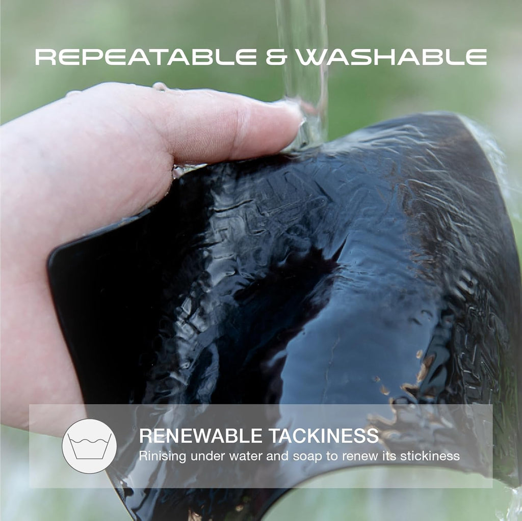 Anti Slip Pad Sticky Gripping Gel Pad Multifunctional Fixate Non-Slip Mounting Cell Pad, 6.3 X 5.1 Inch (2 Pack)