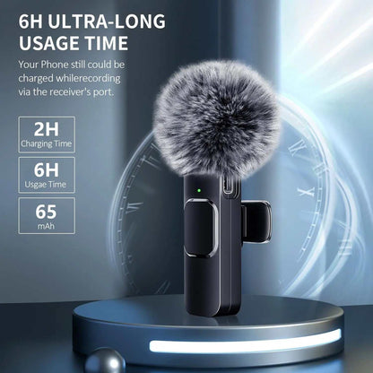 Wireless Lavalier Microphone Audio Recording Mini Microphone