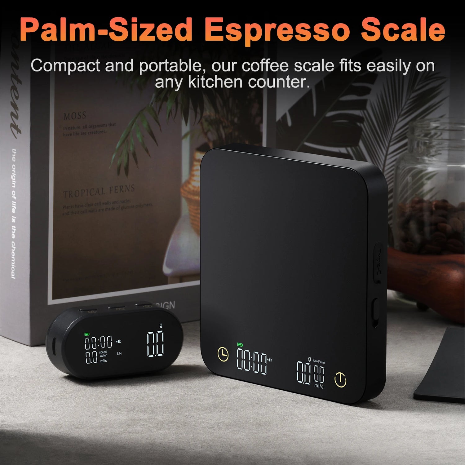 Digital Coffee Scale with Timer &amp; Wireless Display - 3kg/0.1g Accurate Kitchen Scale for Espresso and Pour Over Coffee,