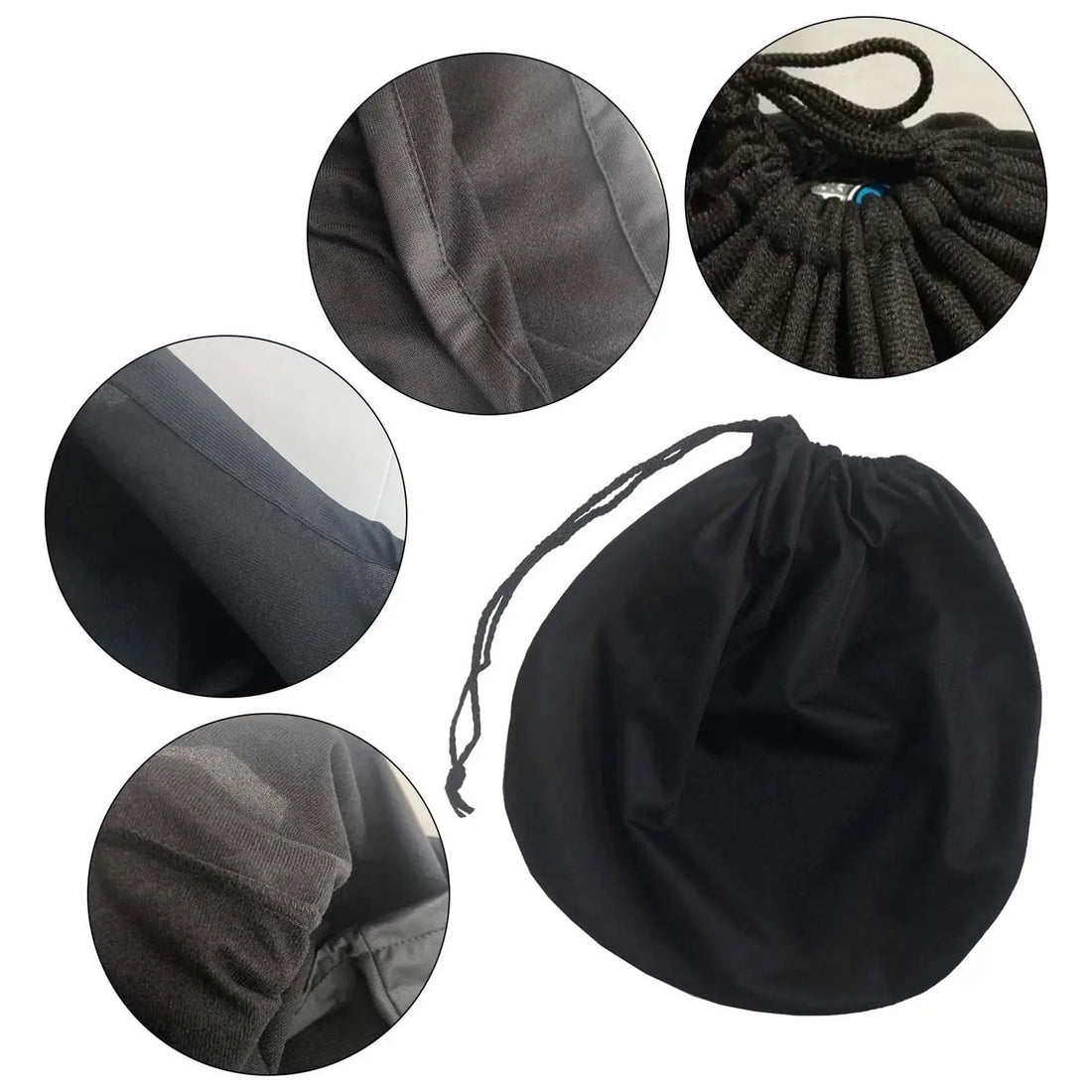 Helmet Bag Plush Soft Drawstring Pocket Dust Proof Good Toughness Full Half Helmet Storage Bag For Motorcycle Cycling Scooter