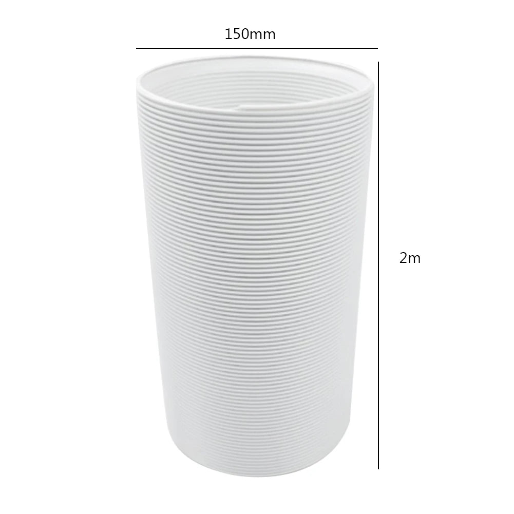 1.5/2M Portable Flexible Conditioner Exhaust Hose Tube 13/15cm Exhaust Pipe Hose Connector Interface for Mobile Air Conditioning