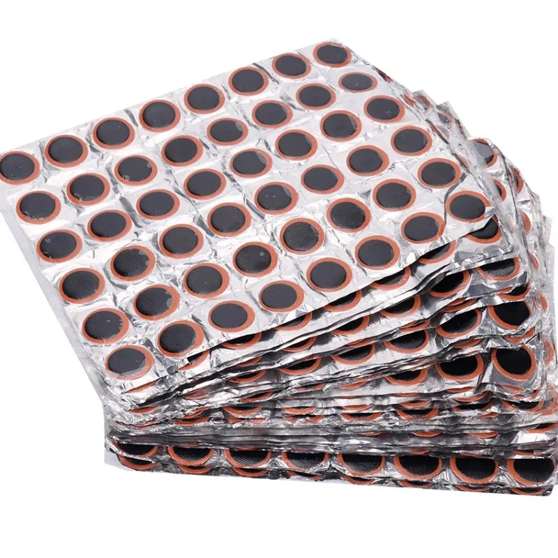 48pcs Rubber Puncture Patches Bicycle Tire Tyre Tube Repair Cycle Patch Kit No Glue Bicycle Inner Tube Puncture Repair Tools