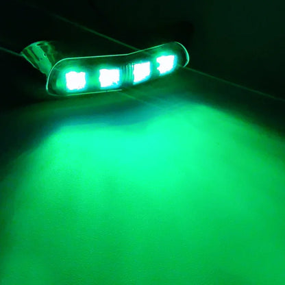 10pcs Marine Boat Waterproof 12V 24V 4 LED Lamp Cabin Deck Courtesy Light Stern Transom Lights Blue For Small Boat Sailboat