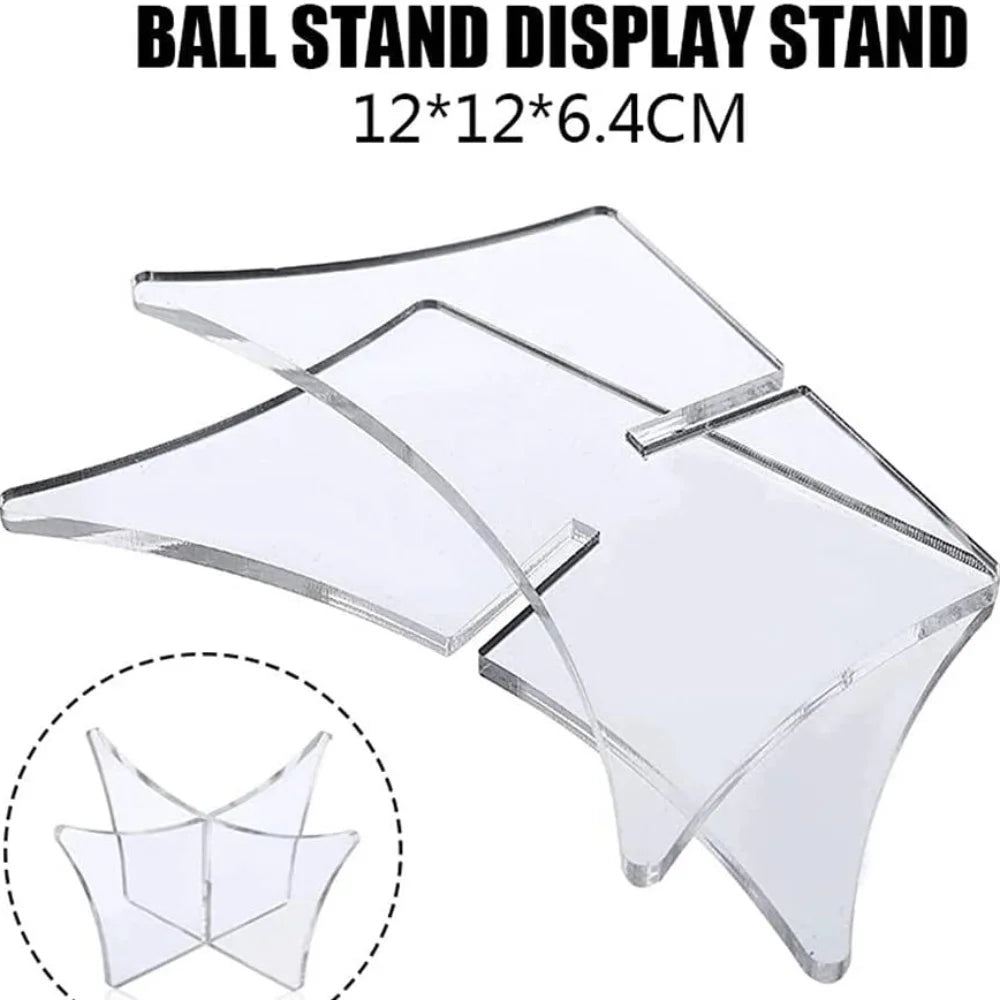 Acrylic Multi-function Basketball Ball Stand Display Holder Ball Rack Support Base Rugby Display Stand Football Bowling Ball
