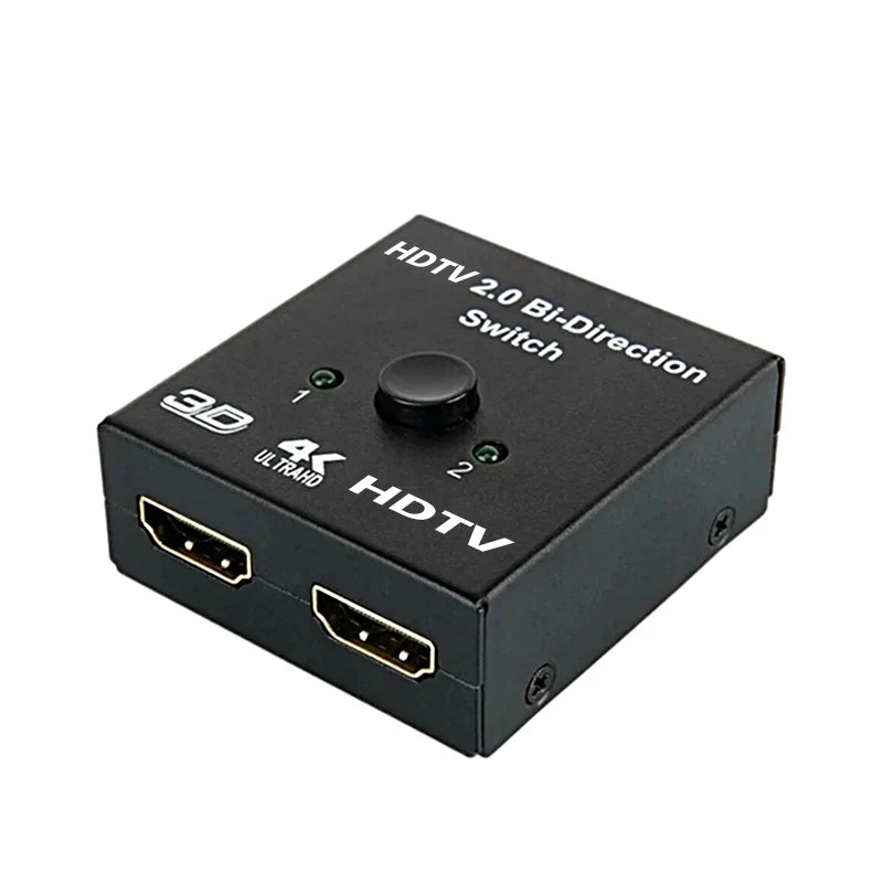 4K HDMI Switch 2 Ports Bi-directional UHD 1080P 3D HDMI Switcher Splitter 2 Way
