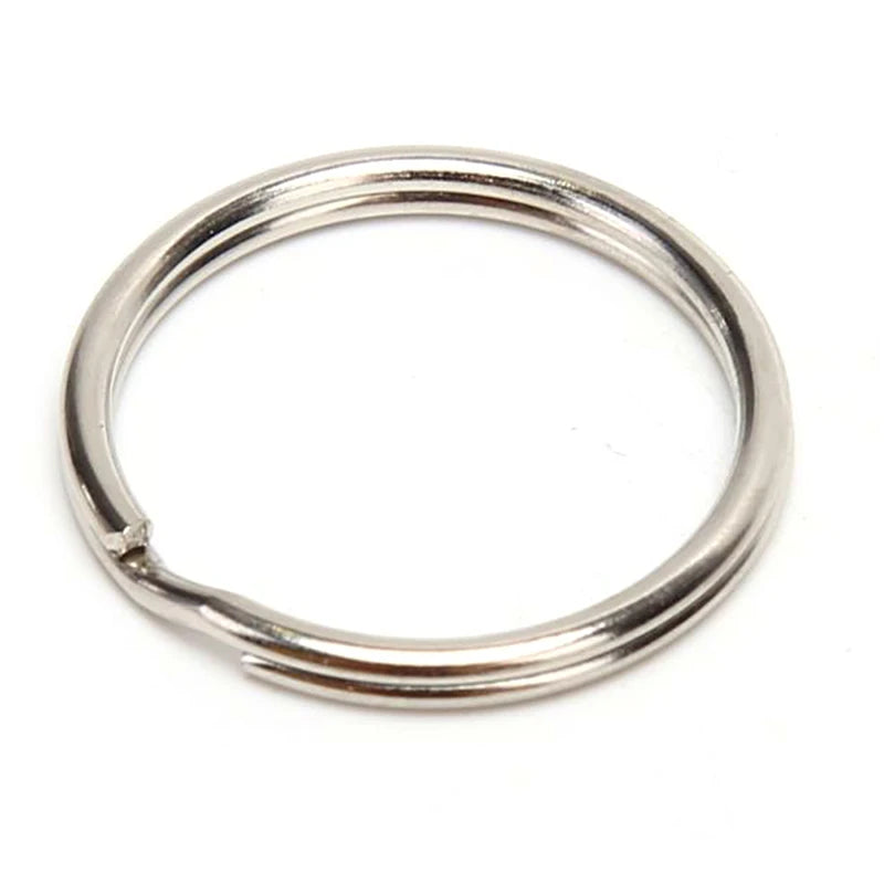 100-20PCS/lot Stainless Steel Dia 12/15/16/20/28/25mm DIY Polished Split Ring Keyrings Key Chain Hoop Loop Key Holder