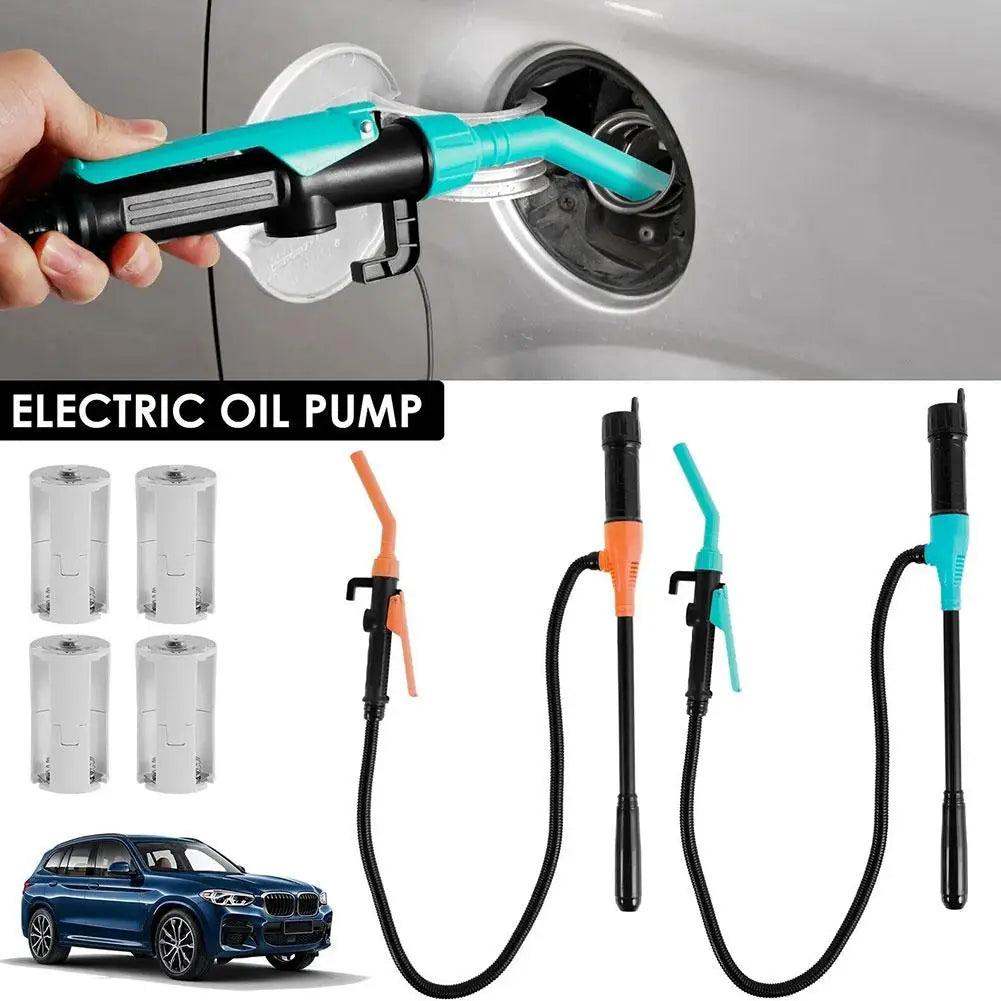 Liquid Transfer Pump Battery Powered Fuel Transfer Pump With Flow Control Nozzle 2.4 Gallons Per Min Portable Transfer Pump