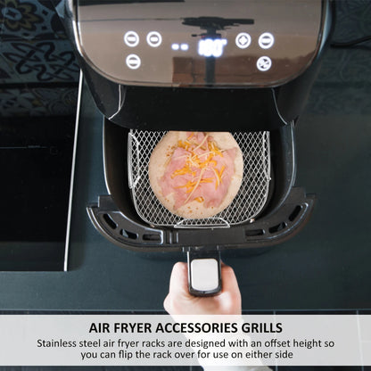 Air Fryer Rack Grilling Rack Stainless Steel Multi-Layer Stackable Cooking Rack Toast BBQ Rack Basket Tray Air Fryer Accessories