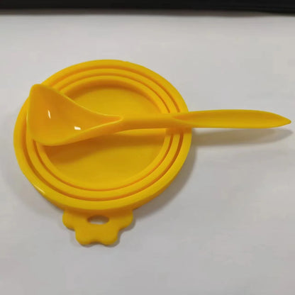 Reusable Silicone Pet Can Cover Fresh-keeping Cover with Spoon Sealing Cover Cat and Dog Food Storage Tank Cover Pet Supplies