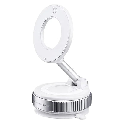 Car Mount Vacuum Magnetic Holder Foldable Strong Suction Stand For Cell Phone For iphone 16 15 12 13 14 Live Streaming