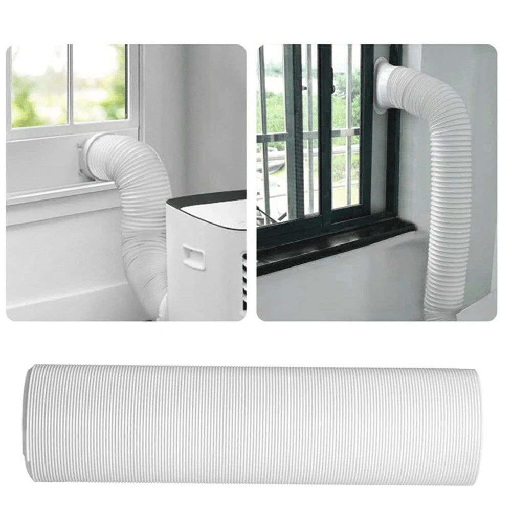 1.5/2M Portable Flexible Conditioner Exhaust Hose Tube 13/15cm Exhaust Pipe Hose Connector Interface for Mobile Air Conditioning