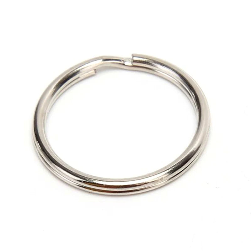 100-20PCS/lot Stainless Steel Dia 12/15/16/20/28/25mm DIY Polished Split Ring Keyrings Key Chain Hoop Loop Key Holder