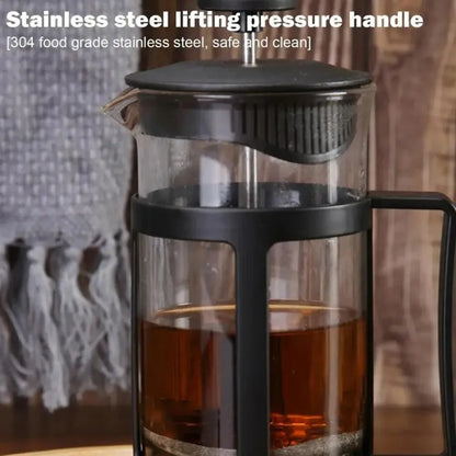 Coffee Brewing Pot French Press Coffee Maker with Filter Multifunctional Tea Pot Heat Resistant Home Pour Over Coffee Brewer