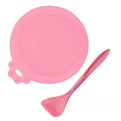 Reusable Silicone Pet Can Cover Fresh-keeping Cover with Spoon Sealing Cover Cat and Dog Food Storage Tank Cover Pet Supplies