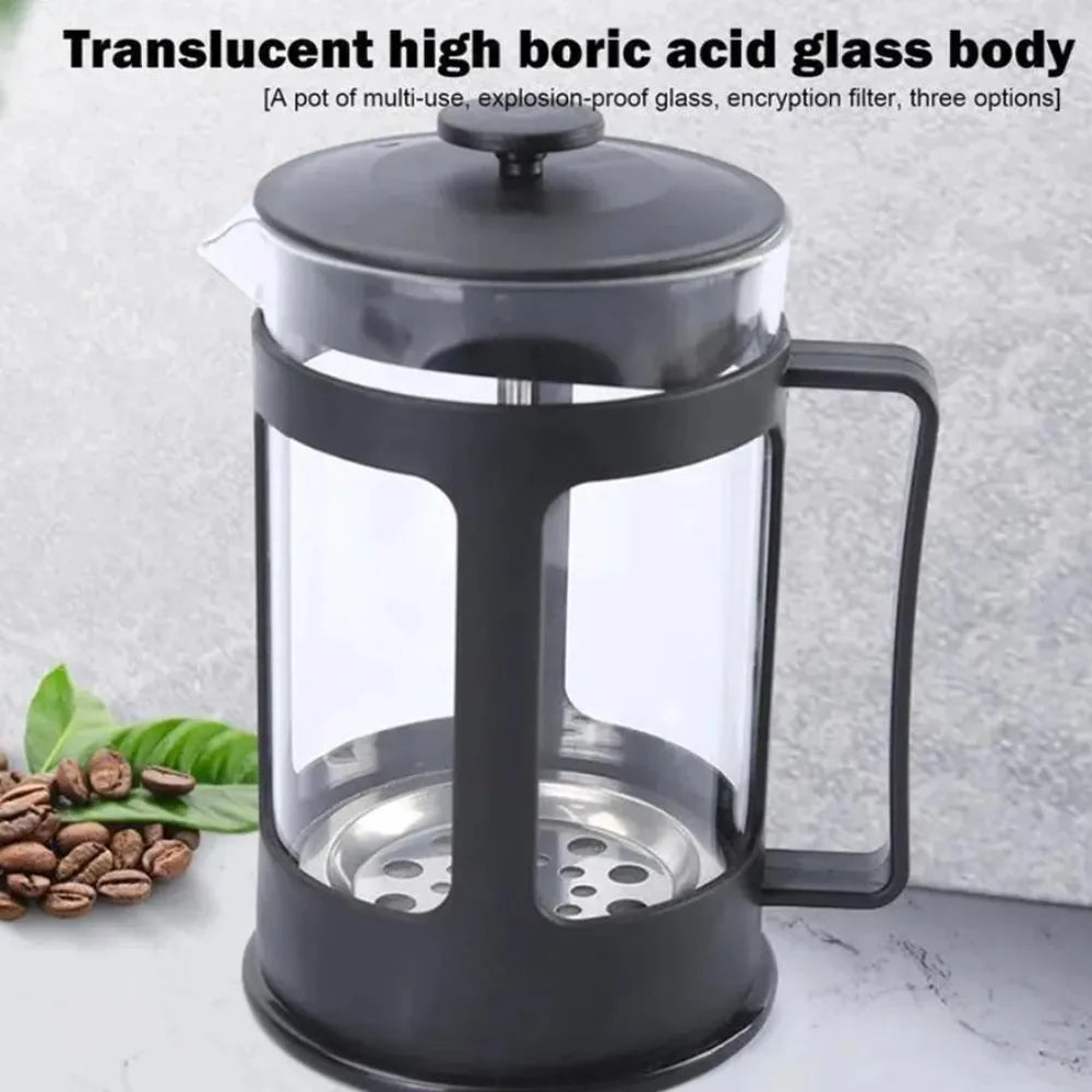Coffee Brewing Pot French Press Coffee Maker with Filter Multifunctional Tea Pot Heat Resistant Home Pour Over Coffee Brewer