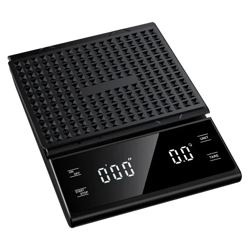 Digital Coffee Scale With Timer LED Screen Espresso USB 3kg Max.Weighing 0.1g High Precision Measures Kitchen Scale