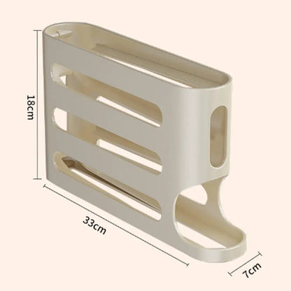 4 Layers Automatic Rolling Egg Holder Rack Fridge Egg Storage Box Container Kitchen Refrigerator Egg Dispenser Kitchen Organizer