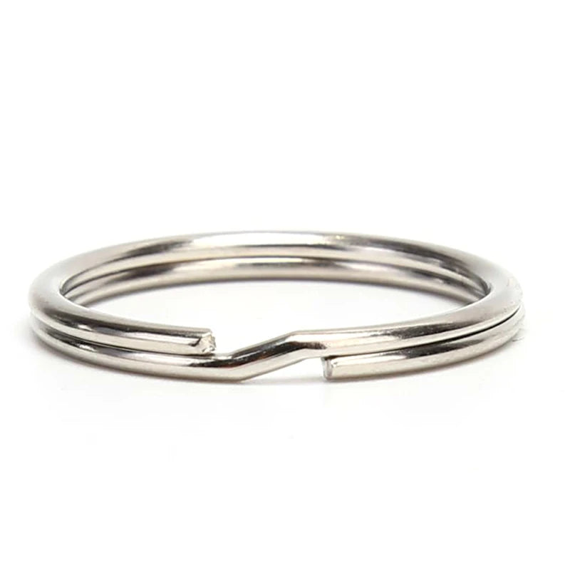 100-20PCS/lot Stainless Steel Dia 12/15/16/20/28/25mm DIY Polished Split Ring Keyrings Key Chain Hoop Loop Key Holder