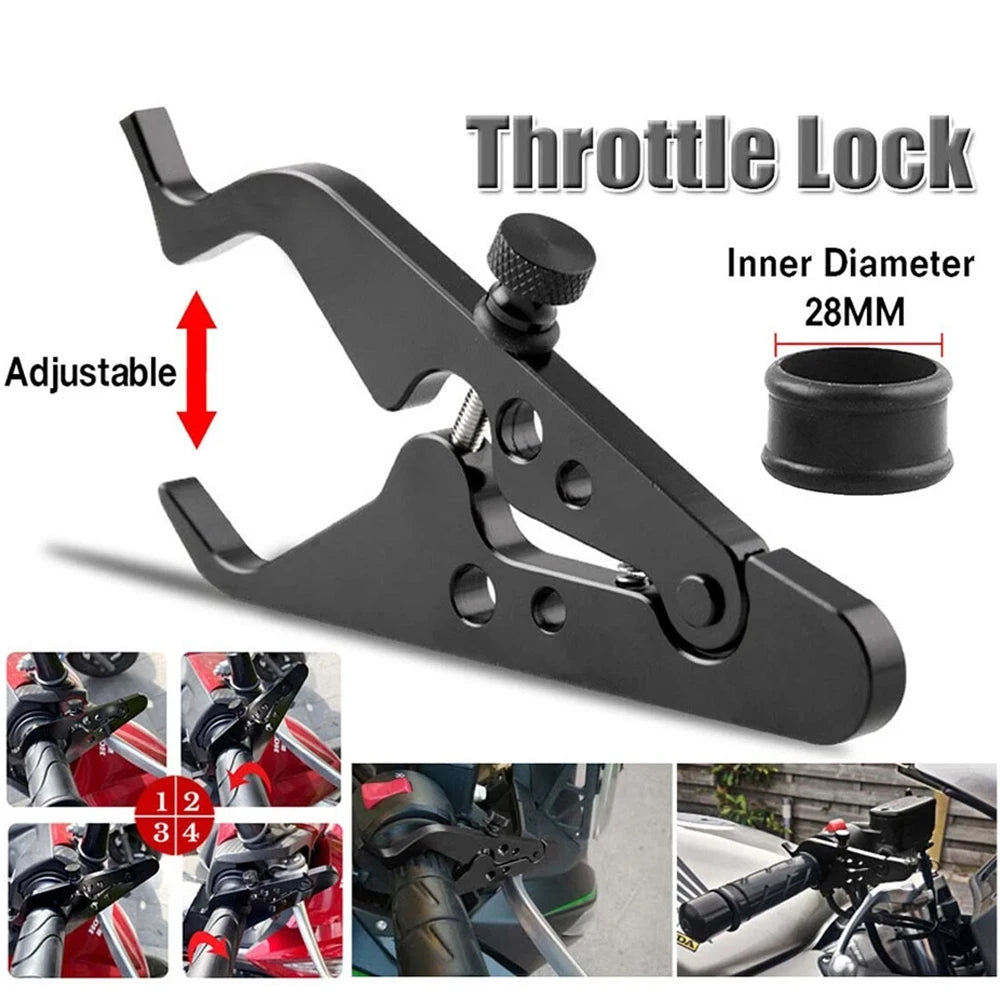 Motorcycle Cruise Control Throttle Lock Assist Retainer Grip Motorbike Universal Wrist Grip Handle Bar