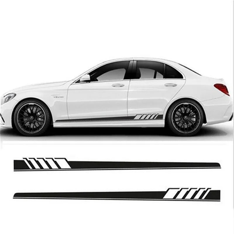 1 Pair Car Side Body Decals Racing Stripes Vehicle Cars Universal Stickers Exterior Decorations Accessories Supplies