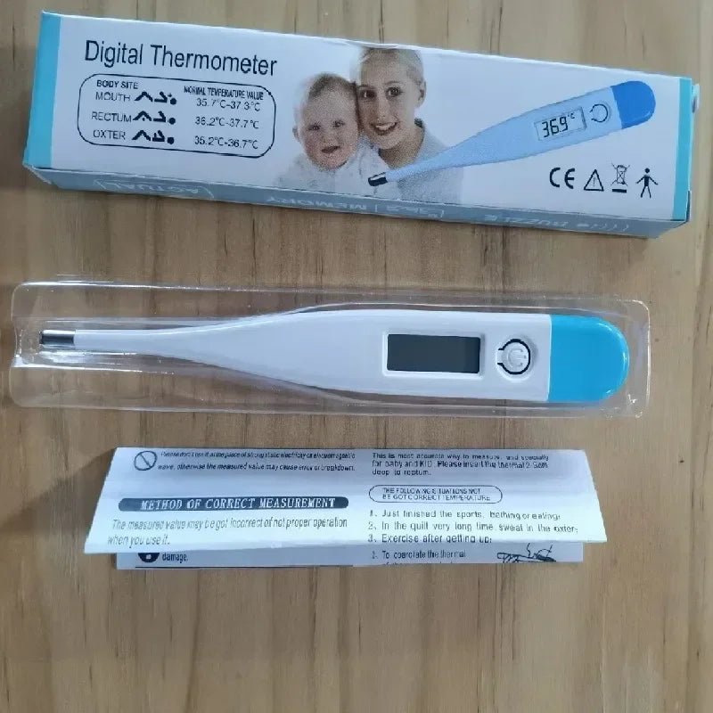 Baby Adult Home Digital Thermometer Portable Electronic Accurate Thermometer Fever Cold Underarm Oral Body Head Healthy Care