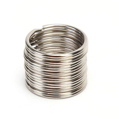 100-20PCS/lot Stainless Steel Dia 12/15/16/20/28/25mm DIY Polished Split Ring Keyrings Key Chain Hoop Loop Key Holder