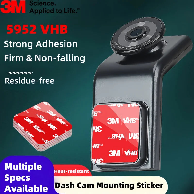 Original 3M 5952 VHB Dashcam Mount Adhesive Sticker Extra Strong Double Sided Adhesive Black Vehicle Tape for Cars Household