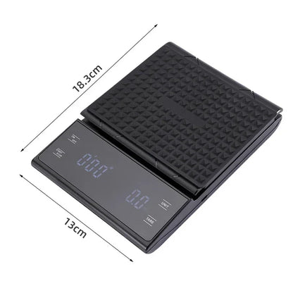 Digital Coffee Scale With Timer LED Screen Espresso USB 3kg Max.Weighing 0.1g High Precision Measures Kitchen Scale