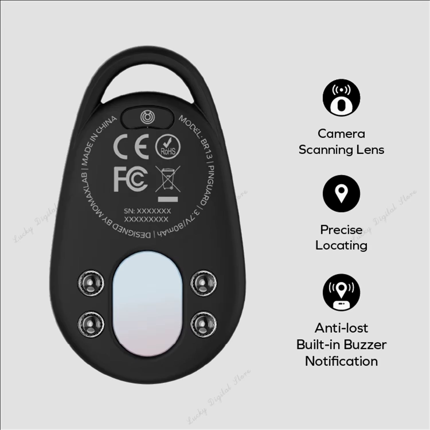 MOMAX Pinguard: Smart Tracker &amp; Hidden Camera Detector with Apple Find My Integration