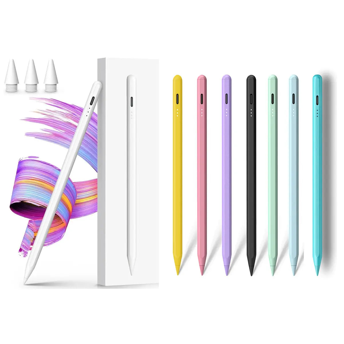 Stylus Pen for Ipad,Fast Charge,With Palm Rejection Tilt Sensitivity, Pencil Compatible with Ipad 6/7/8/9/10, Pro12.9&amp;11",Air3/4/5, Mini5/6